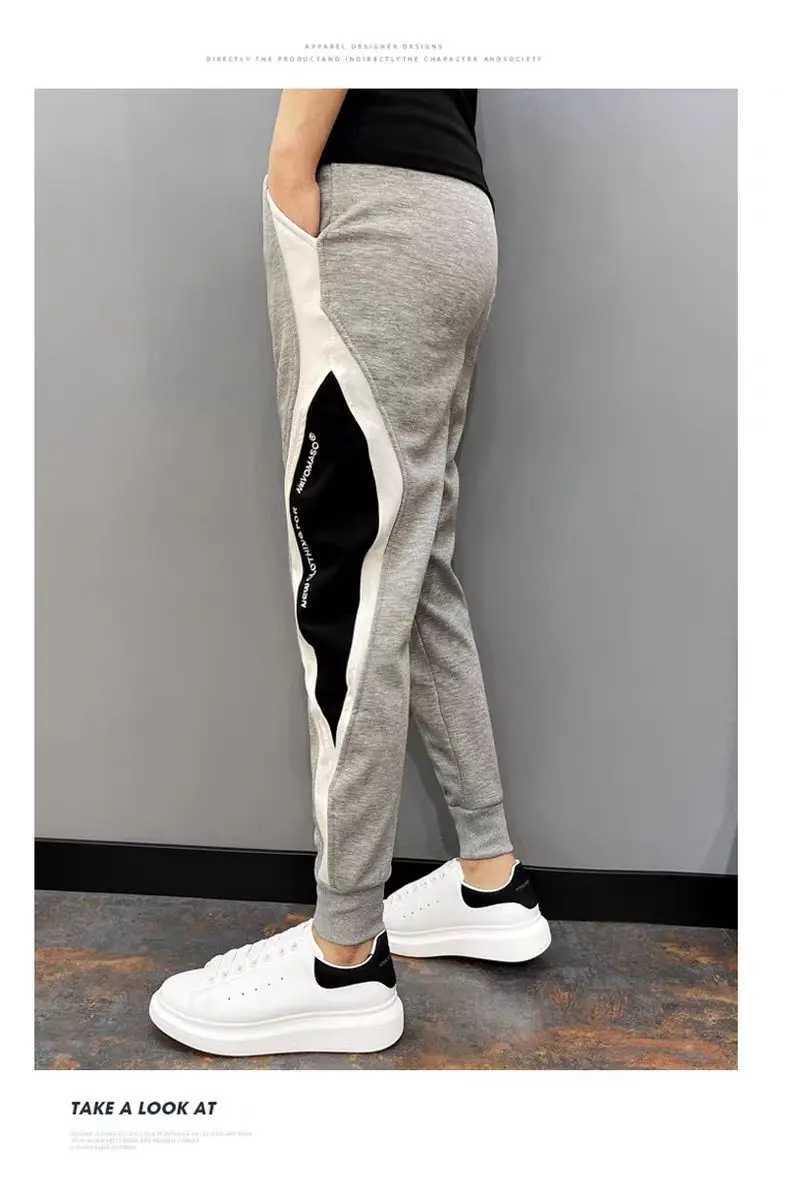 PUAIA Print Mens Pants Autumn/Winter New Sport Jogging Trousers Fitness Loose Fit Clothing Solid Color Outfit Streetwear PantsX241008