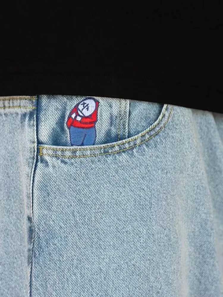 Y2K Golf Trap King Jeans Mens Street Clothing Luggage Jeans Embroidered Denim Casual Simple Commodity Pants Womens Jeans Inkless Good Product HotW2407