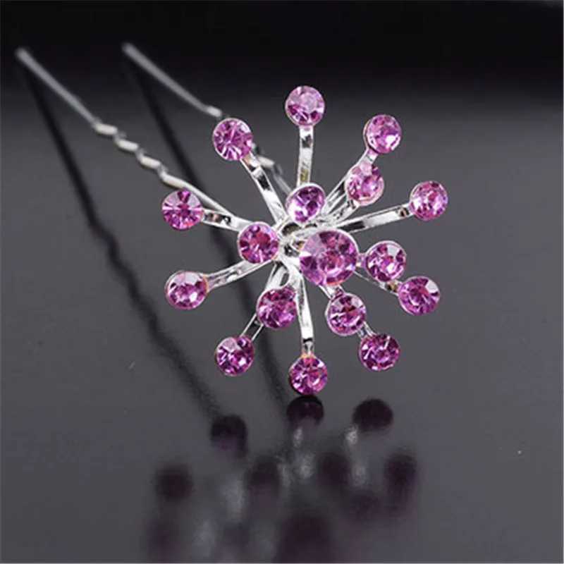 Bridal hair accessories rhinestone flower crystal hair clip vintage Pave hair clip womens wedding party hair clip W241007