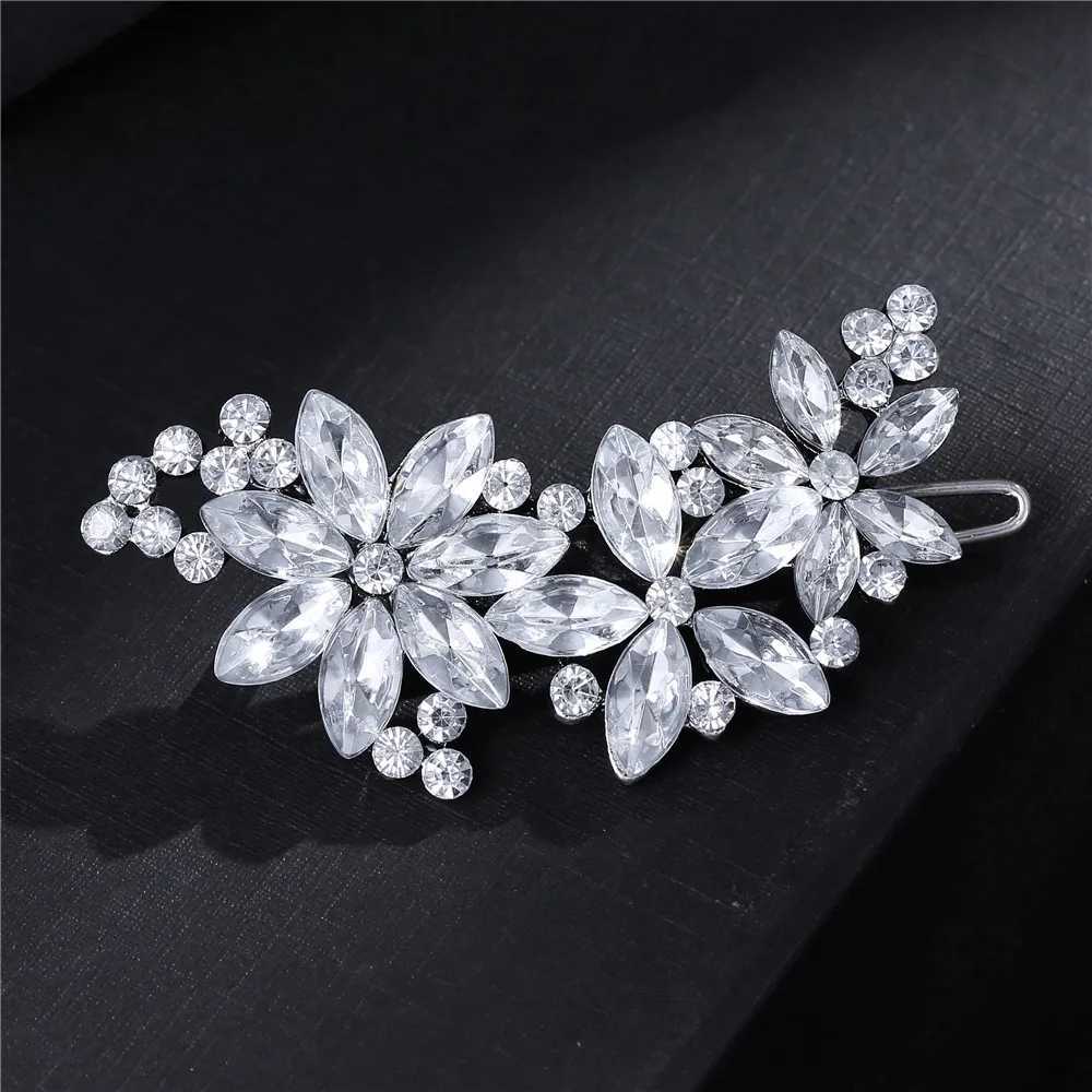 Fashionable ladies crystal rhinestones brides wedding lace hair clips hair accessories jewelry hair accessories W241007