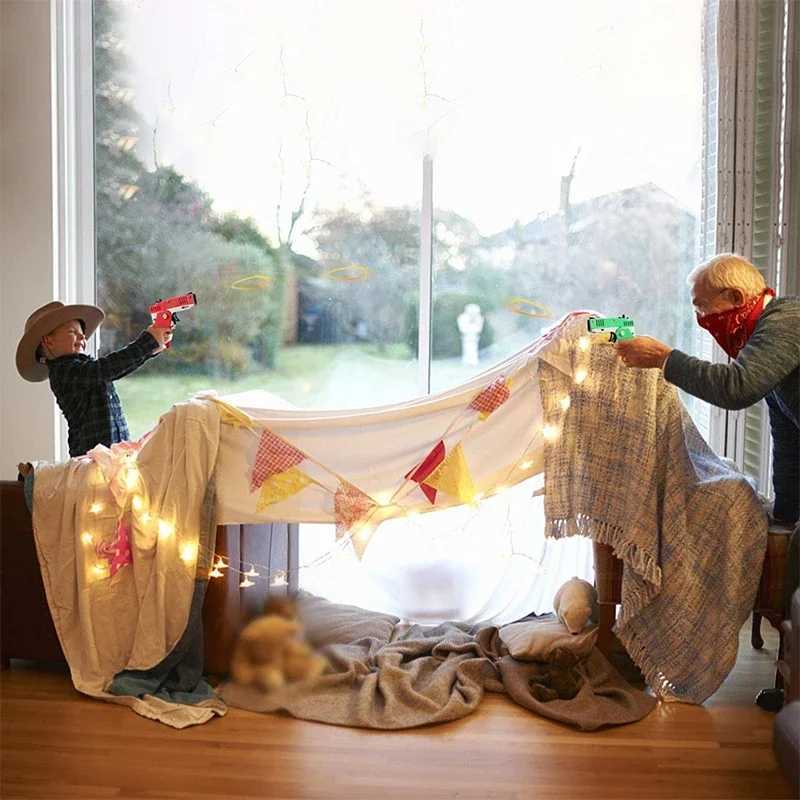 1PCS keychain gun 60 rubber bands rubber band gun Shooting Pistol Alloy Kid Outdoor Party metal gun gift boyfriend Gift FunnyX241008