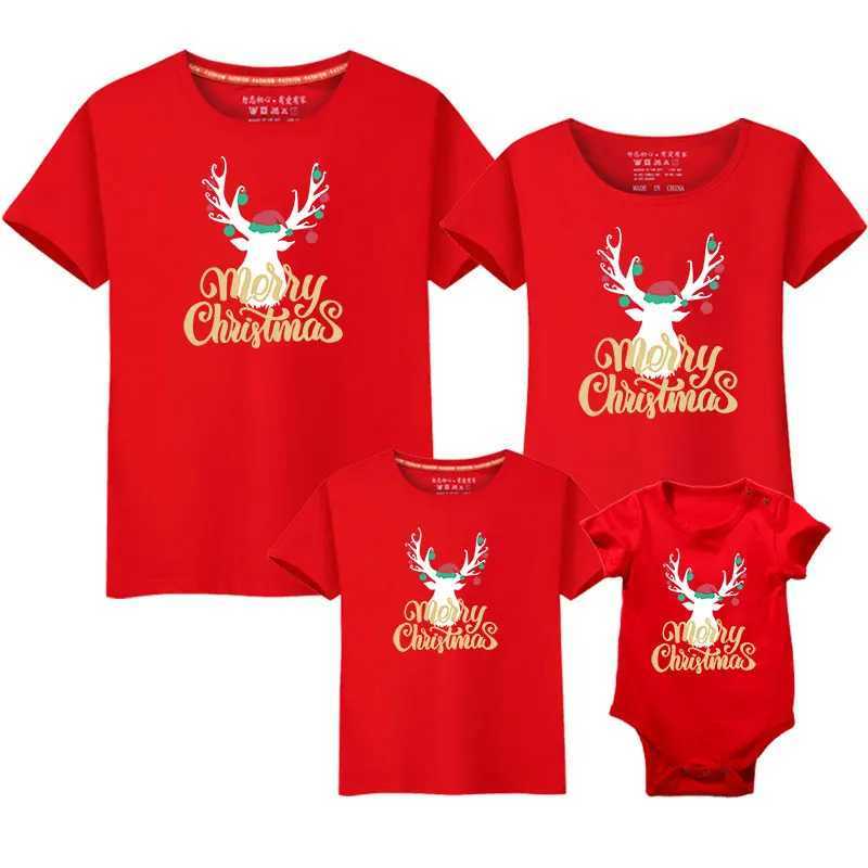 Dad Mom Baby Family Set Family Appearance Family Match Set T-shirt Mom Daughter Short Sleeve Father and Son Clothing W241008
