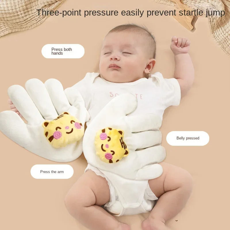 Baby Soothing Palm Squeeze Rice Bag Baby Anti Jumping Soothing Big Palm Sleep born Pillow Hands 240921