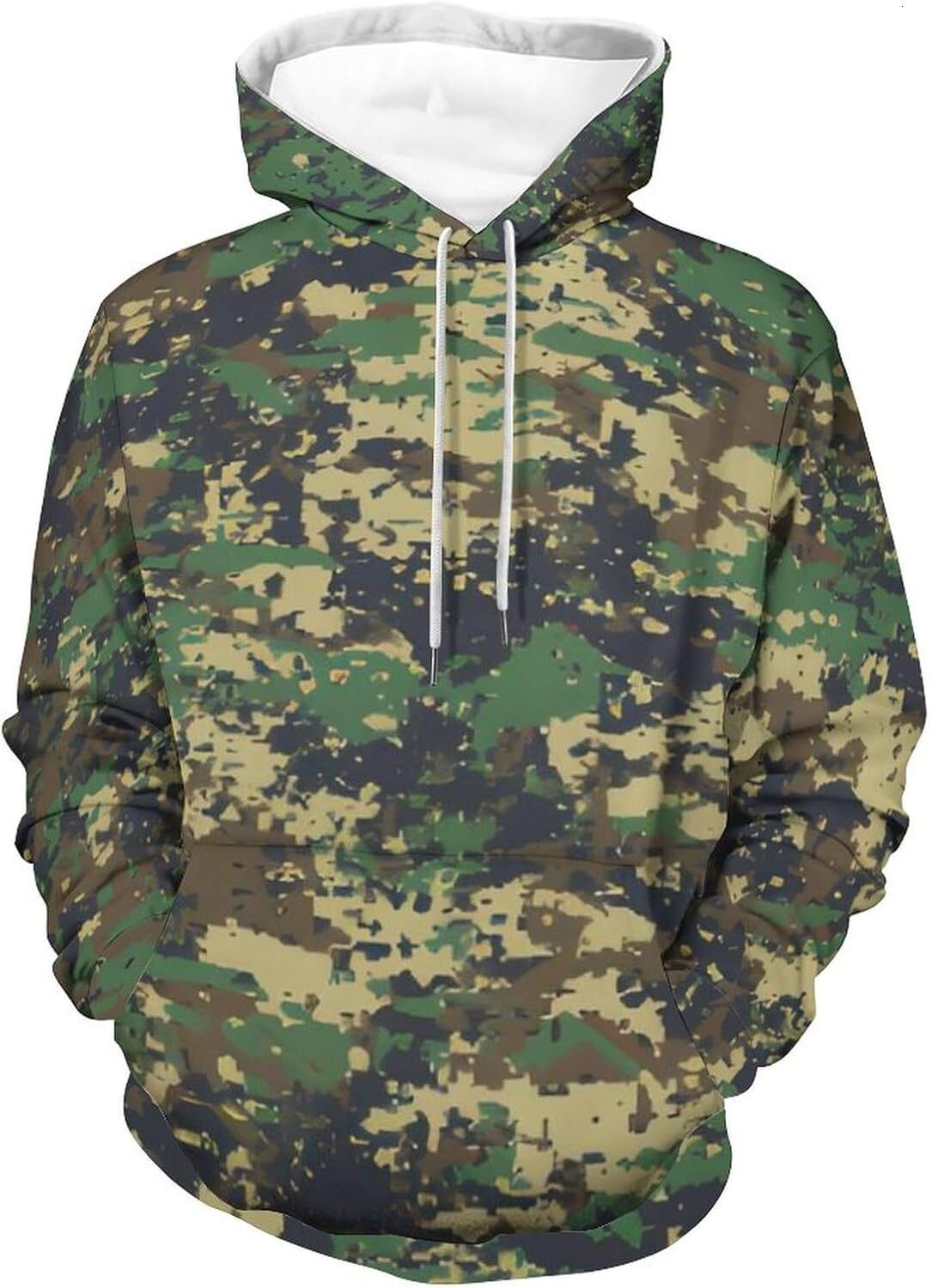 Hoodie for Mens Womens Mens Classic Camo Hoodies Outdoor Casual Camouflage Hooded Sweatshirt Graphic Pullover Long Sleeve cool