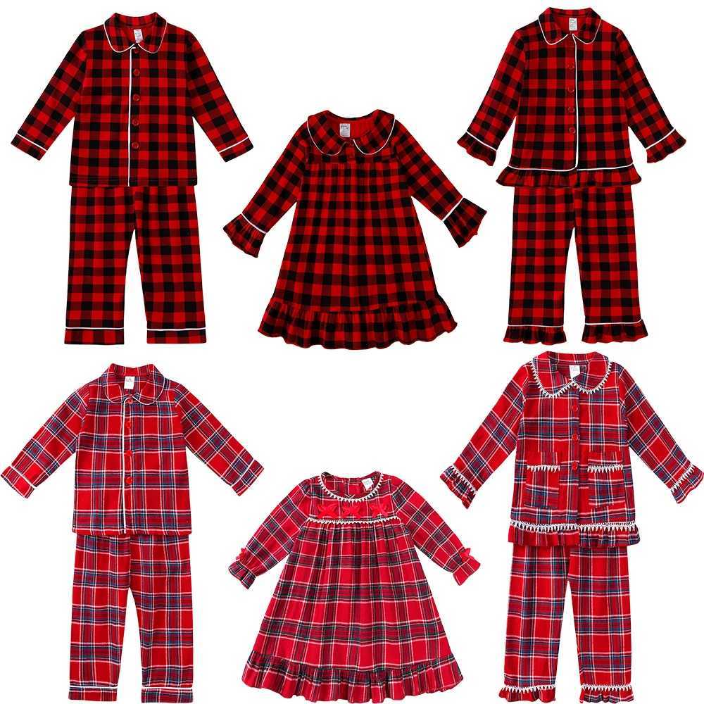 2024 Christmas Childrens Clothing Red Velvet Lounge Clothing Childrens Boys Pajamas Family Matching Girls Dress Set Christmas Clothing Gift Wholesale 