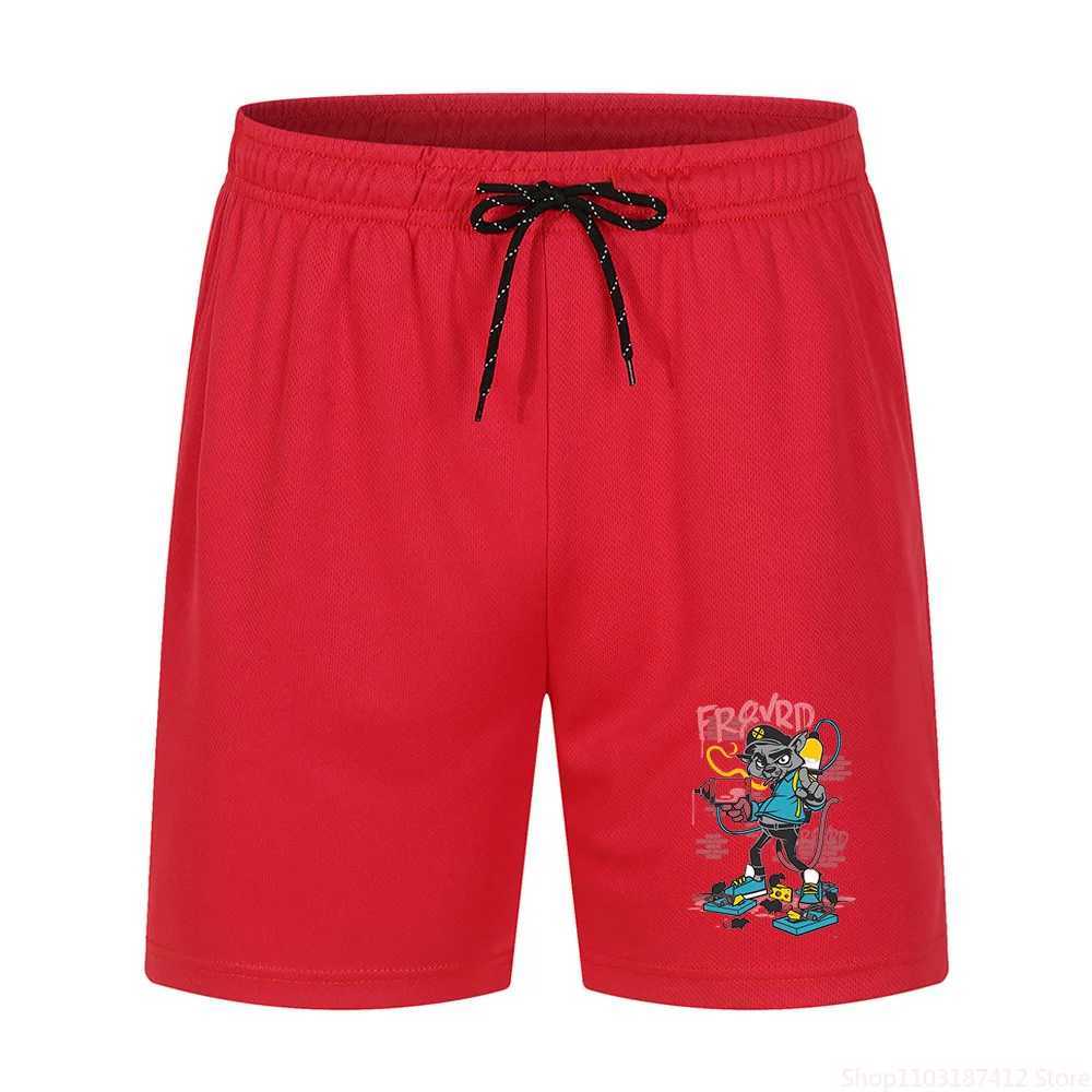 Mens Summer Printed Mesh Breathable Shorts Gym Sports Drawstring Quick drying Running Casual Five point Sports Pants S-4XLW240713
