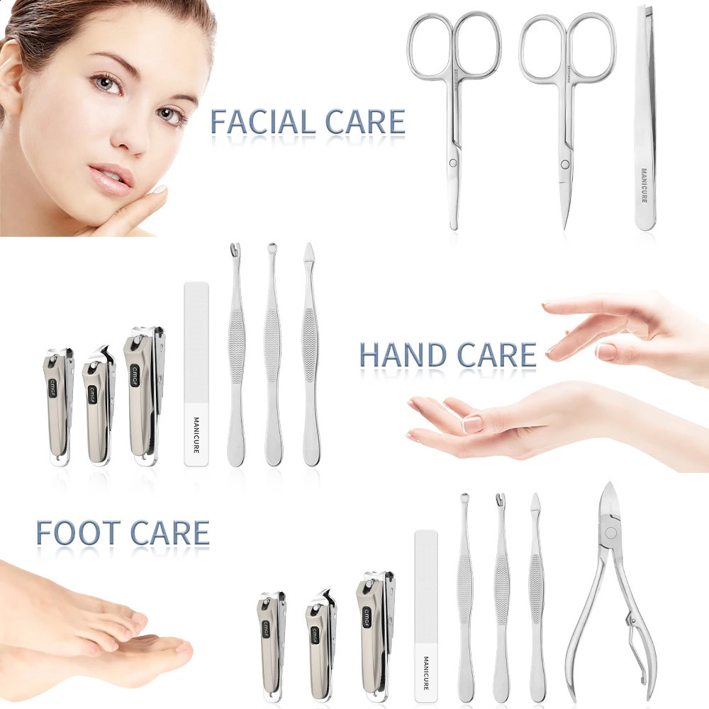 Manicure set 11 in 1 professional fitness set stainless steel fitness set portable travel beauty set nail trimming set 240927