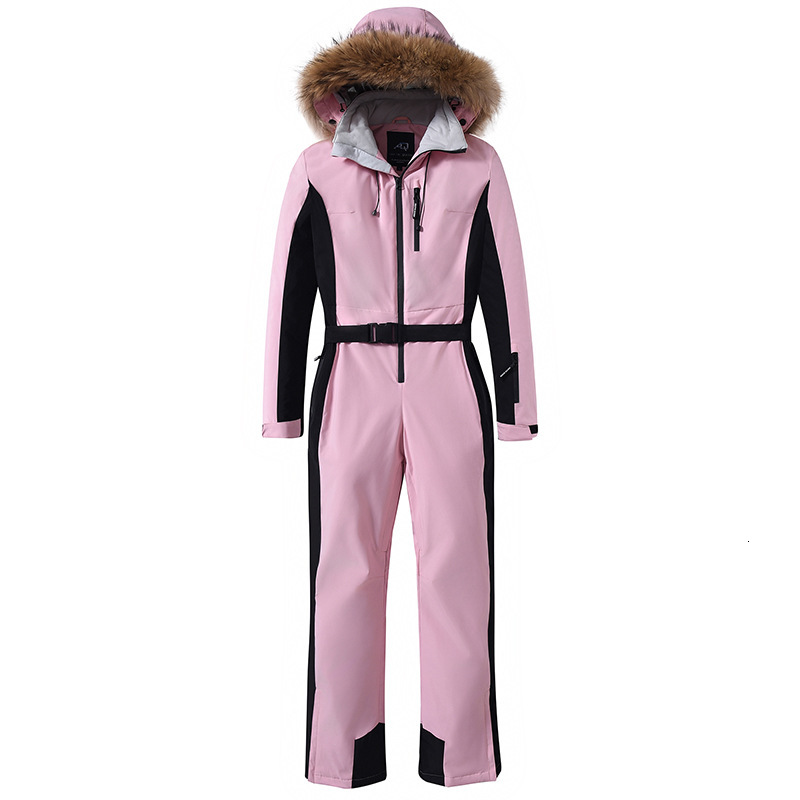 New Shiny Sier Gold One-Piece Ski Women Winter Windproof Skiing Jumpsuit Snowboarding Suit Female Snow Costumes