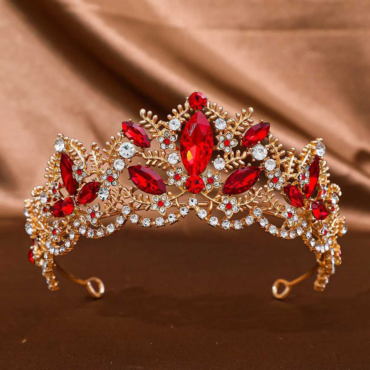 1 piece of retro Baroque headpiece luxury bridal wedding crystal queen headpiece rhinestone headband hair accessories W241007