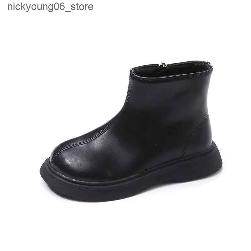Boots Girls Shoe Autumn Winter Child Short Boots Anti Slip Soft Sole Ankle Boots Barefoot Shoes Kids Casual Shoes L240910