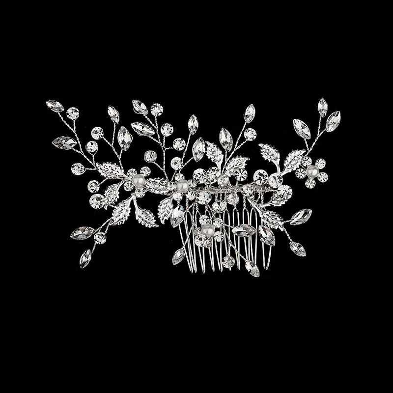 Leaf Flower Bridal Hairpins Girls Wedding Hair Accessories Hair Wear Wedding Pearl Jewelry Bridal Hair Pins W241007