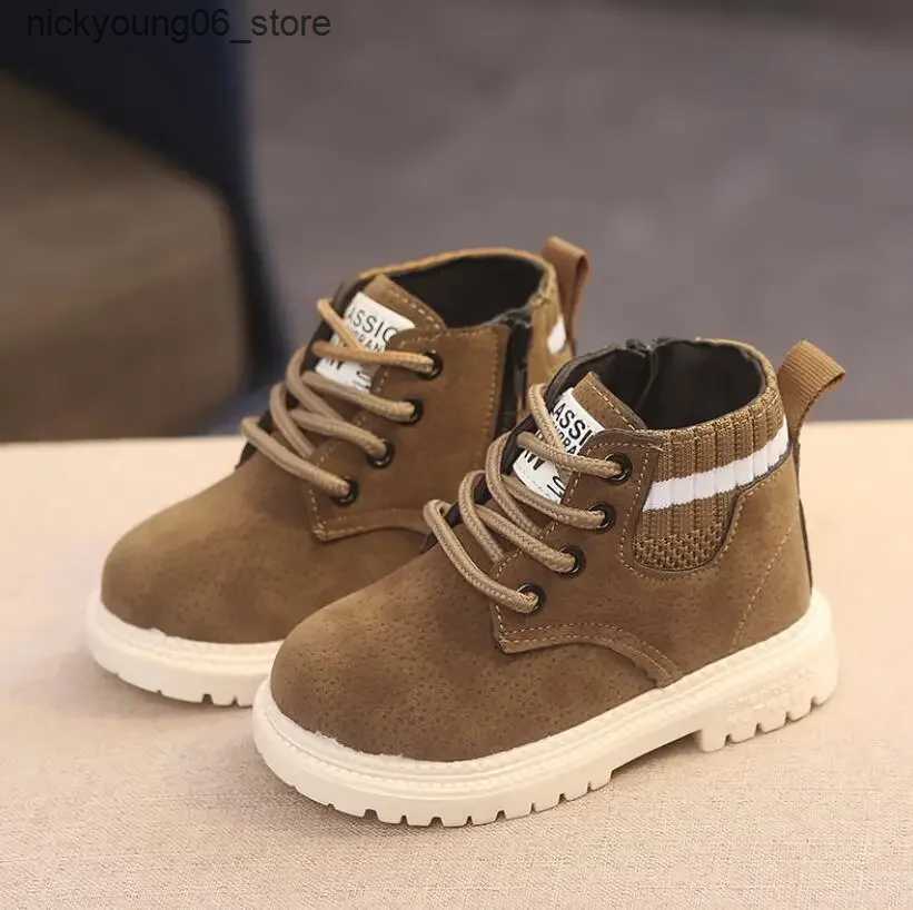 Boots Children Winter Boots Boys Ankle Boots Kids Snow Boots Fashion Warm Thick Cotton Plush Classic Anti-skid High Quality Girl Shoes L240910