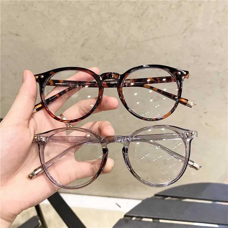 Unisex Fashion Vintage Round Glasses Women Men Anti Blue Light Eyeglasses FrameX241008