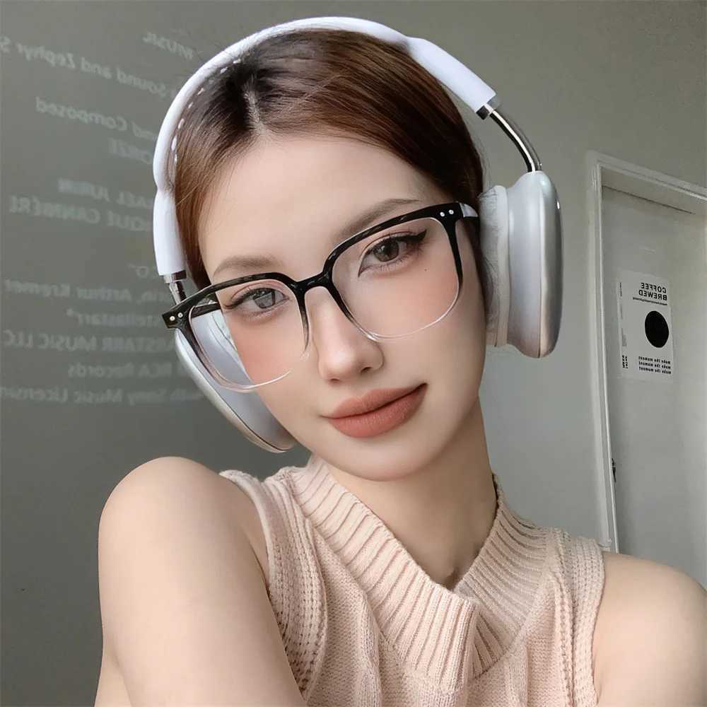 Transparent Computer Glasses Frame Women Men Anti Blue Light Square Glasses Blackout Glasses Optical Glasses LensesX241008