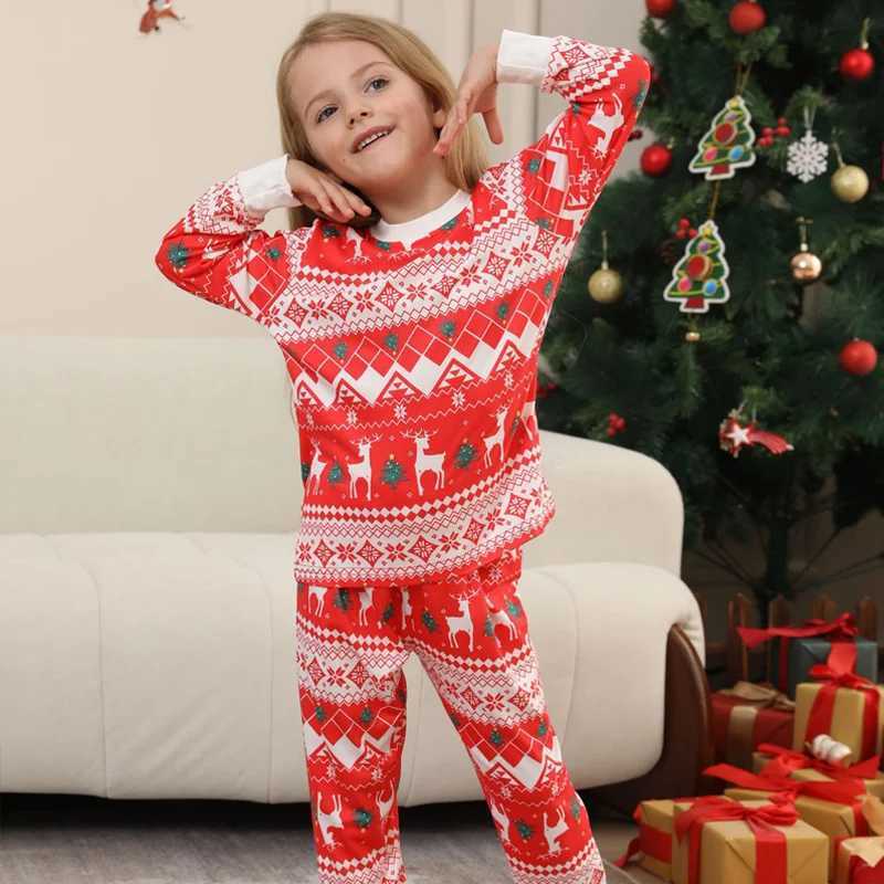 Christmas Family Matching Set Pajama Clothing Set 2024 All Deer Printed Mother Child Baby Christmas Family Appearance Pajama W241008