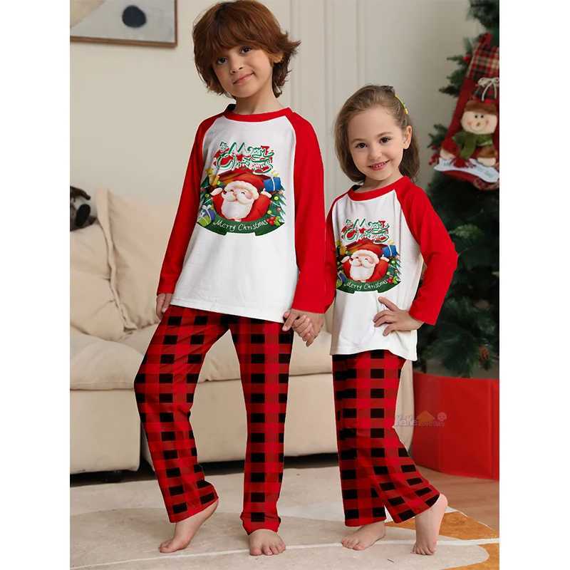 2025 Christmas Pajamas Match Family Clothing Adult Childrens News Christmas Pajama Set Baby Diapers Casual Pajamas Family Appearance W241008