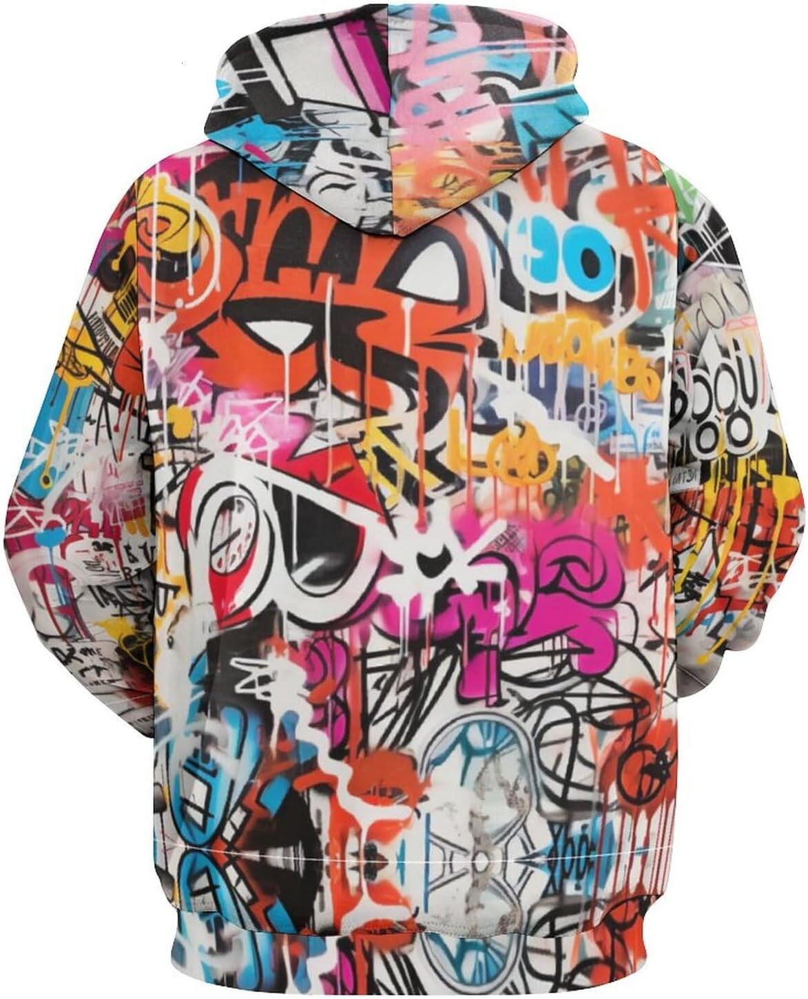 Hoodie for Mens Womens Unisex Fashion Street Graffiti Hoodie Hip Hop Funny Printed Sweatshirt Hoodie Pocket Graphic Hoodies sweatshirt Pullover Long S