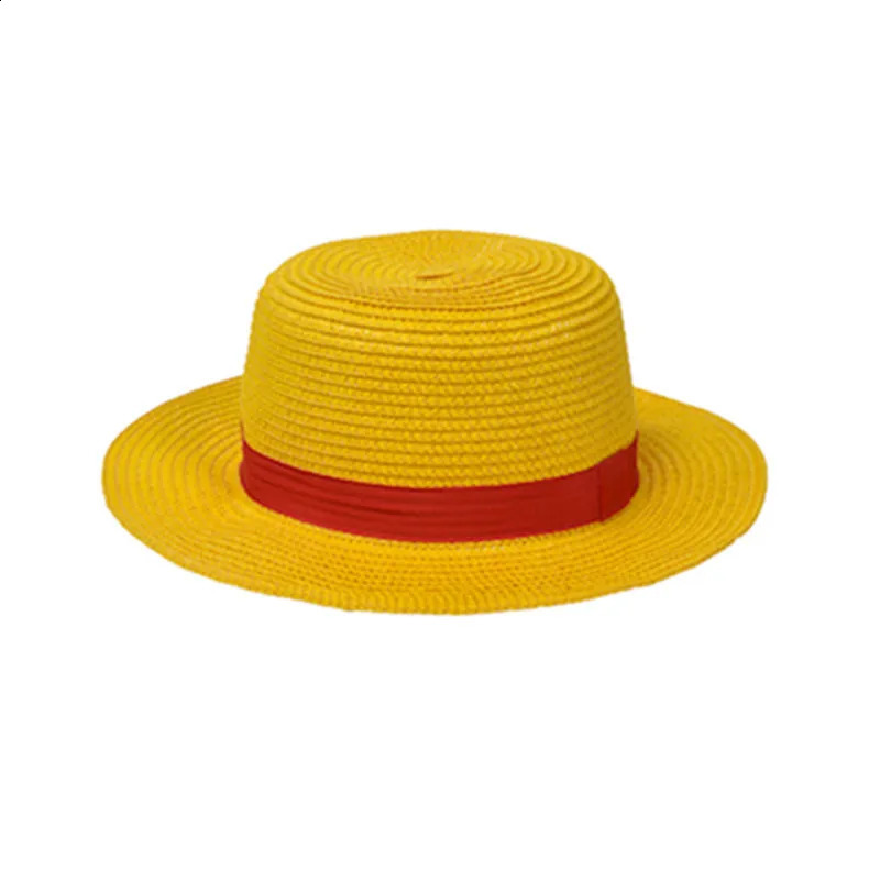 Kids Anime Luffy Cosplay Costume with Straw Hat for Boys Halloween Carnival Uniform Coat Pants Belt Full Set Dress Up 240929