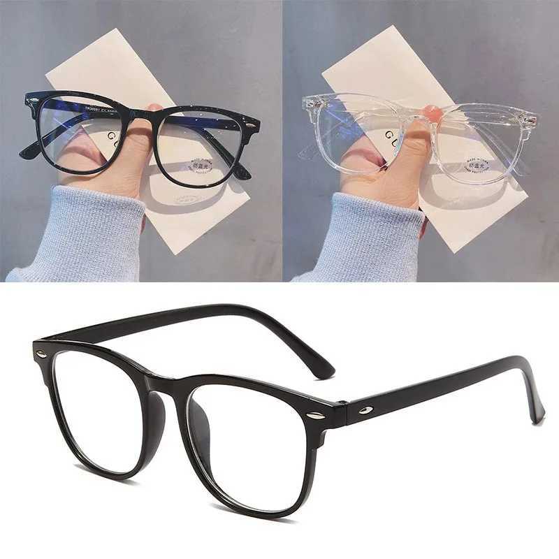 Glasses Ultralight Retro Transparent Frame Plain Men Women Anti Blue Light Glasses Party Decorate Eyeglasses Fake GlassesX241008