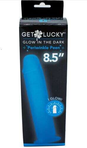 Get Lucky 8.5-inch Dildo suction cup base hands-free game glows in the dark