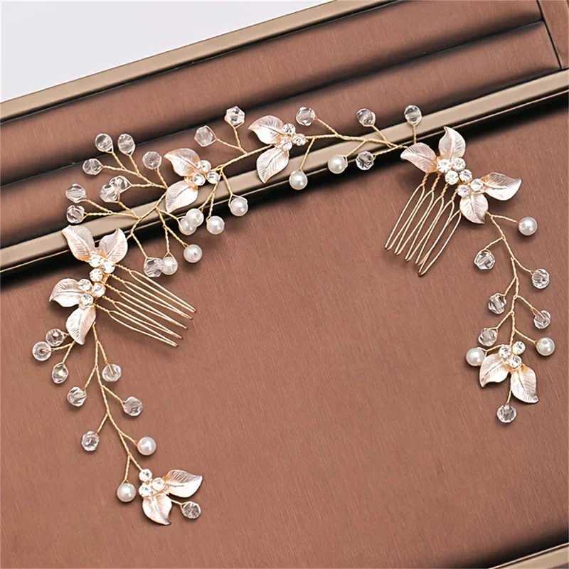 Womens flower comb hair accessories for wedding hairstyles fashionable styling for brides inserting hair clips jewelry fashionable headwear W241007