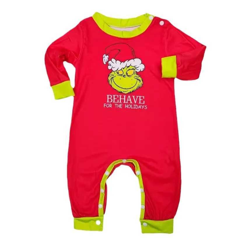 2025 Christmas Family Matching Pajamas Christmas Cartoon Printing Adult Children Baby Family Matching Set Christmas Family Pjs W241008