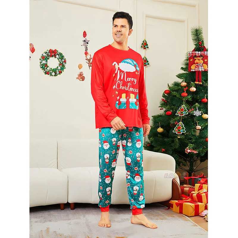 2024 New Christmas Family Set Matching Pajamas Adult and Childrens Pajamas Set Baby Diapers Casual Pajamas Family Appearance W241008
