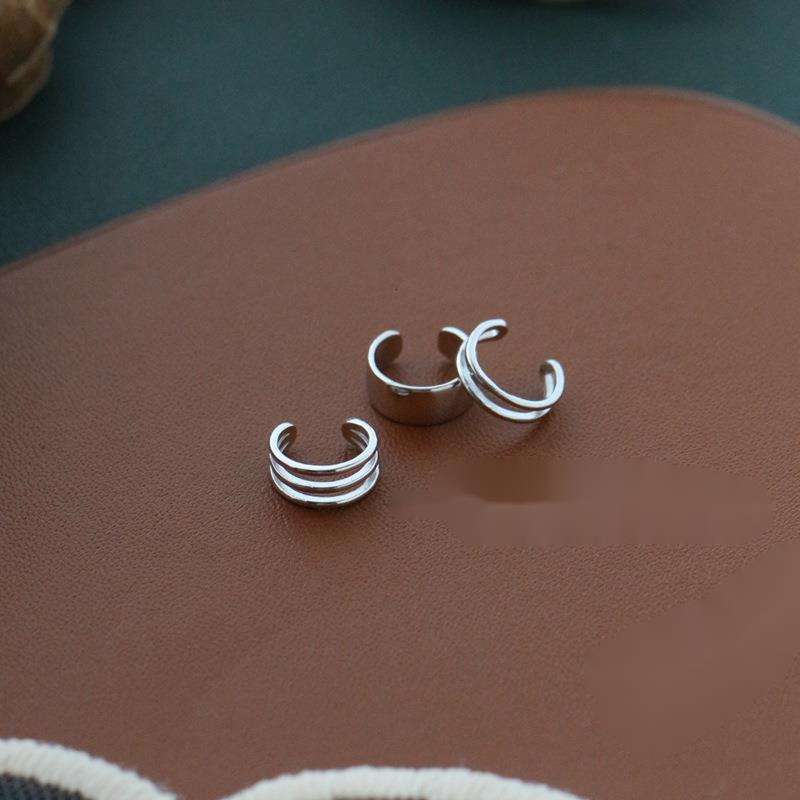 Sier plated clips for women without holes, high-end feeg, clips, studs, bone small earrings, ear rings, simple design