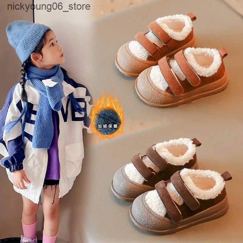 Boots Girls Shoes Winter Baby Boy Girl Boot Infant Shoe Child Plush Boot Comfortable Anti-Slippery Kid Casual Shoe Princess Plush Shoe L240910