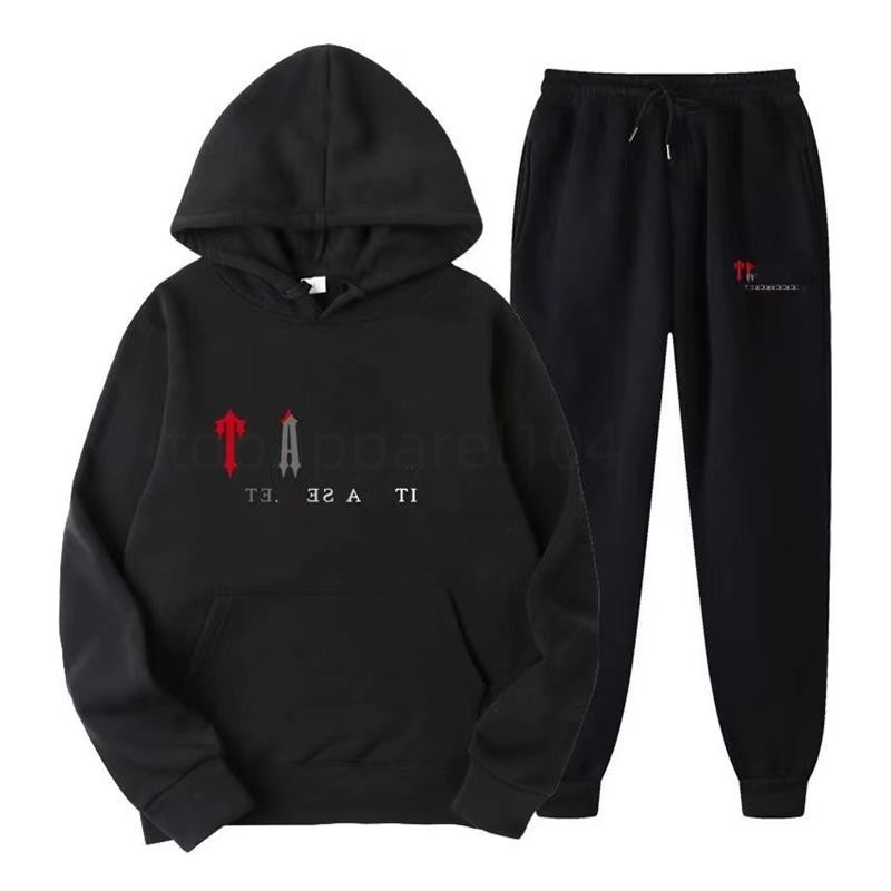 Mens Tracksuits FW Men Women Tracksuit Brand Printed Streetwear Sportswear WarmTwo Pieces Set Hoodie Pants Jogging Hooded G221010