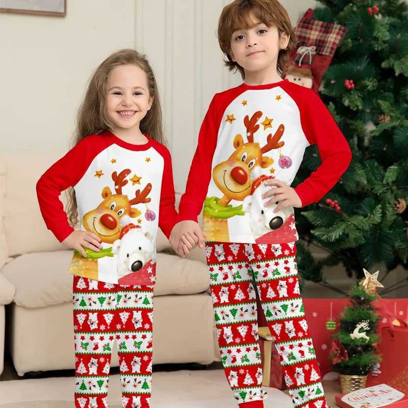 Christmas Family Matching Set Pajama Clothing Set 2024 Cartoon Printing Mother Children Baby Christmas Family Appearance Pajama W241008