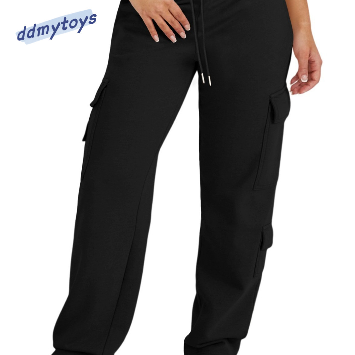 dongdumaoyi New long loose casual sports high waisted work pants slimming straight leg for women F1008#74