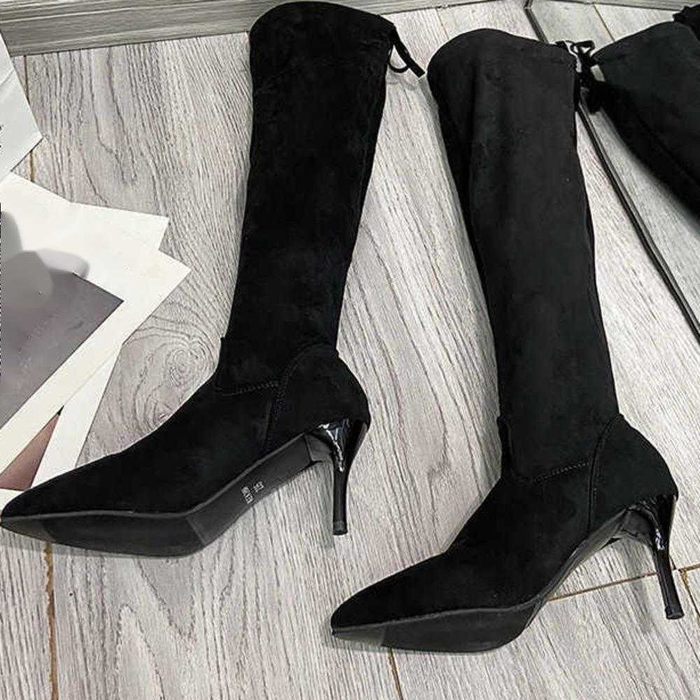 Martin Boots Autumn Winter Look Slim Over Knee Fashion Boots Womens Long Stretch Boots Large Womens Boots Women Shoes 240826