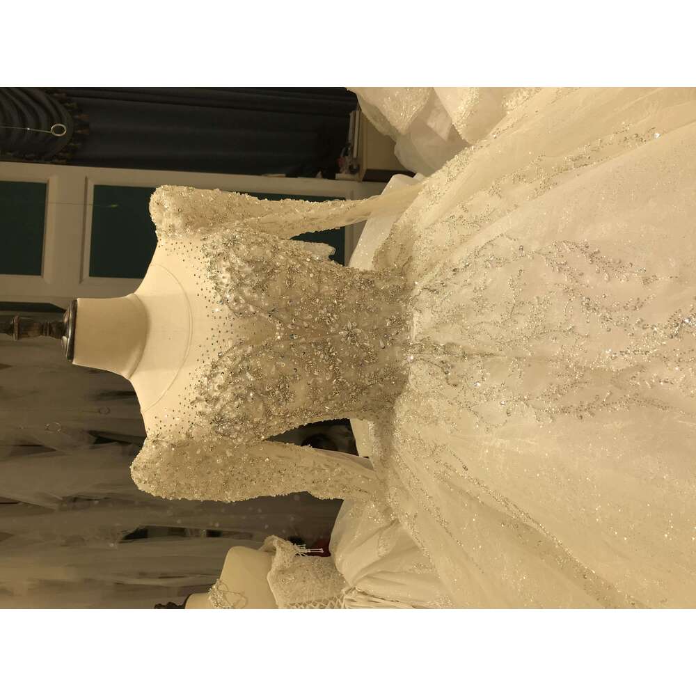 Green Collection classic Wedding Dress glitters Crystals Ball Gown Bridal dresses