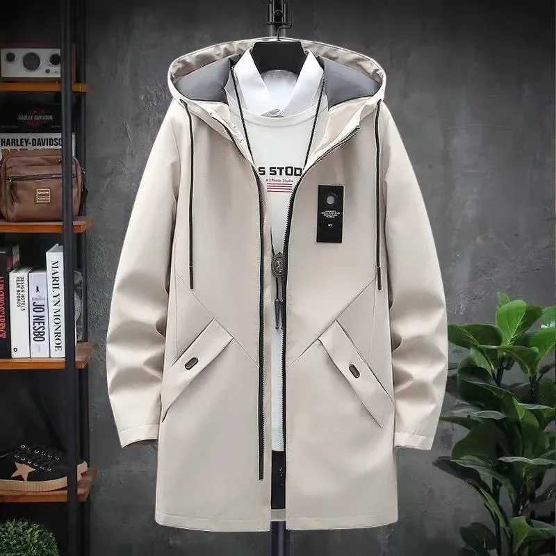 2023 Spring/Summer New Mens Classic Fashion in Long Wind Block Mens Casual Loose Large Premium Coat M-5XL W241007