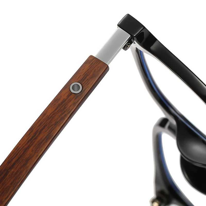 Reading Glasses Men Unisex Wood Grain Metal Frame Myopia Glasses Myopia Glass Women Eye GlassesX241008