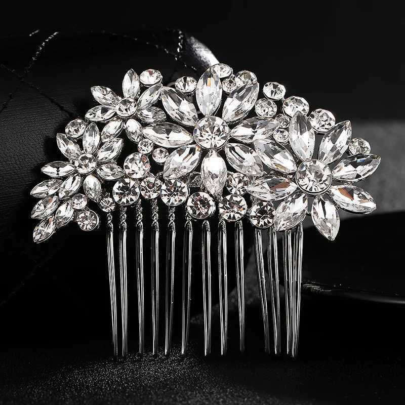 Bridal Wedding Hair Accessories Crystal Gold and Silver Hair Combs Suitable for Women Bridal Headwear Party Jewelry Bridesmaids Gifts W241007