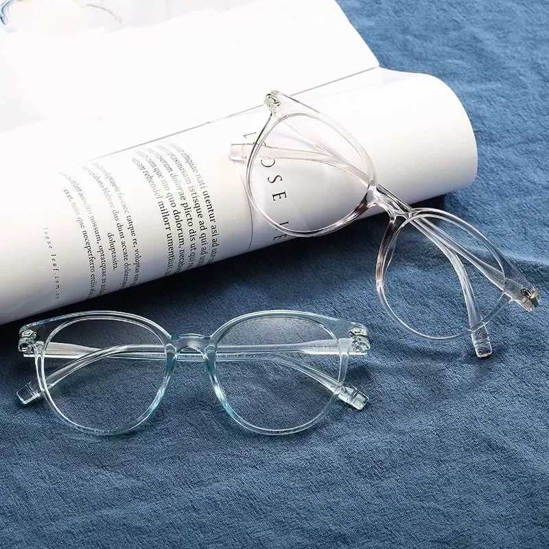 1pcs Anti Blue Light Glasses Round Frame Computer Games Glasses New Men Women Portable High Definition Eyeglasses Outdoor ToolsX241008