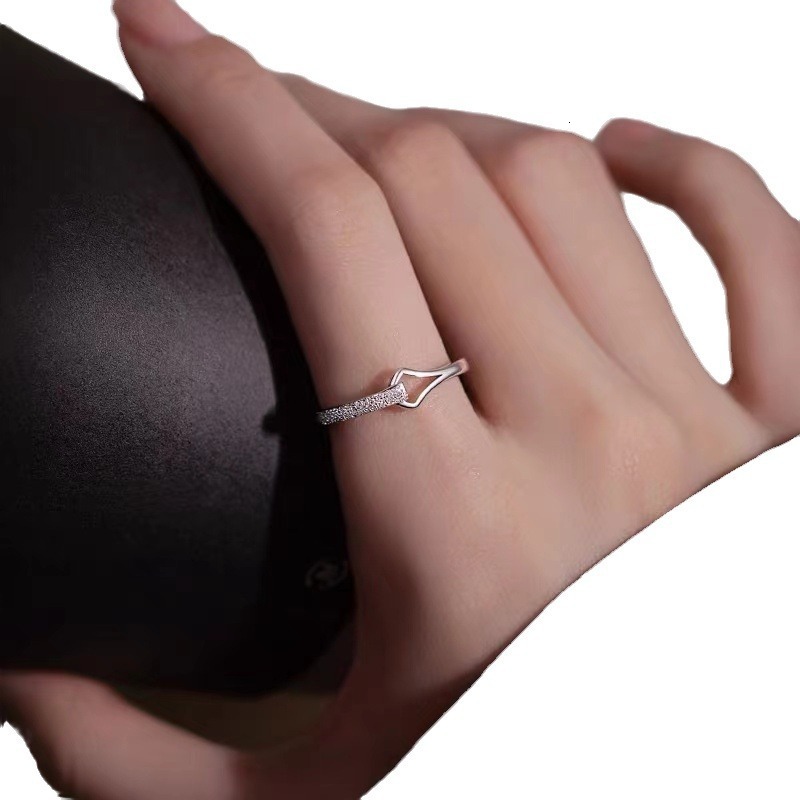 ginkgo for women, light luxury index finger ring, niche design, high-end sensory ring