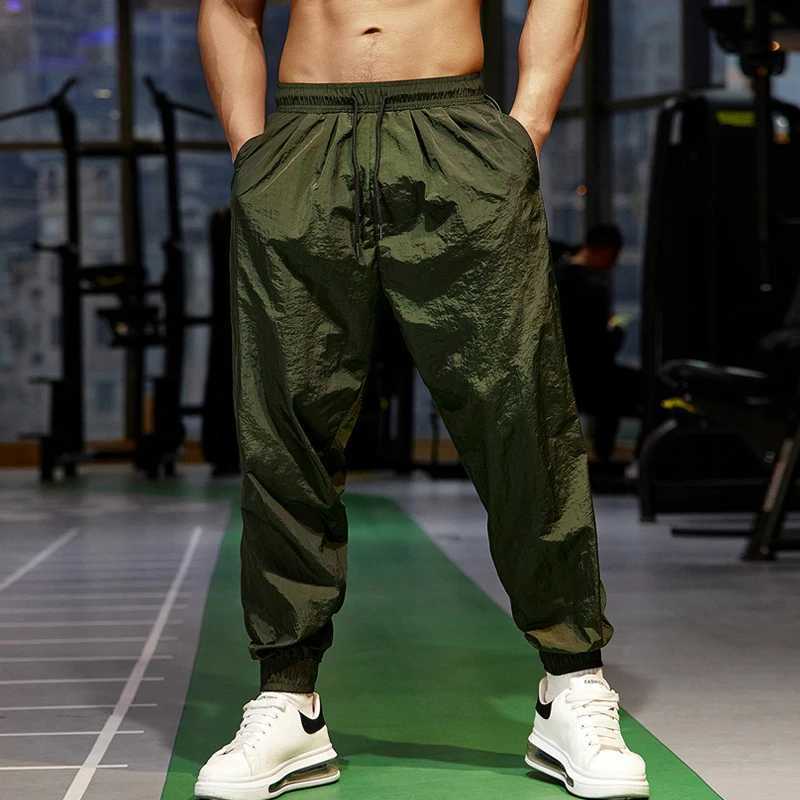 Summer Thin Running Pants Men Fitness Sports Gym Elastic Loose Quick dry Sweatpants Training Jogging Exercise Slim TrousersX241008