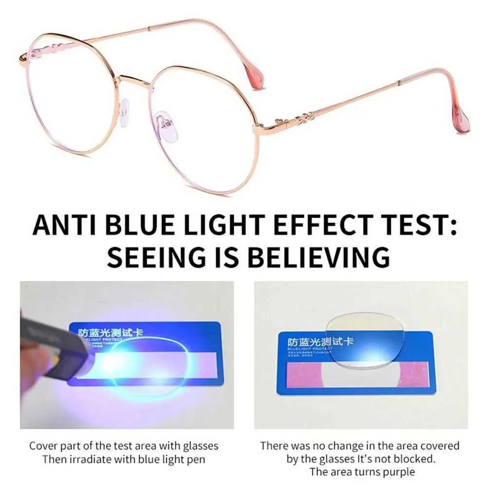 Classic Metal Square Eyeglasses Eye Protection Blue Ray Blocking Computer Goggles Portable Men Women Office Frame EyewearX241008