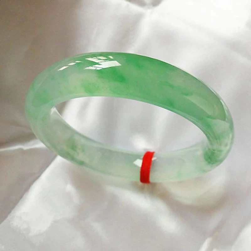 Natural Myanmar Jade A-level Ice Green Jade Bracelet 240925
