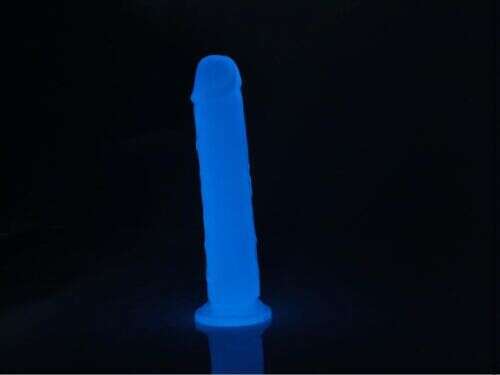 Get Lucky 8.5-inch Dildo suction cup base hands-free game glows in the dark