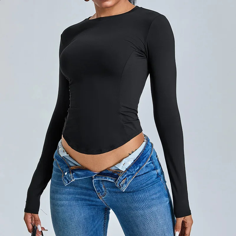 WANAYOU Womens Long Sleeve Yoga Shirt for Winter Fitness Running Fitness Clothing for Exercise Drying Fitness Breathable High Elasticity Sports Top 24
