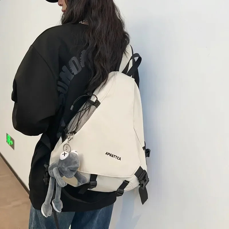 Leisure Nylon Fashion Backpack Zipper Luggage Selling Versatile n Large Capacity Couple Style Basic 241008