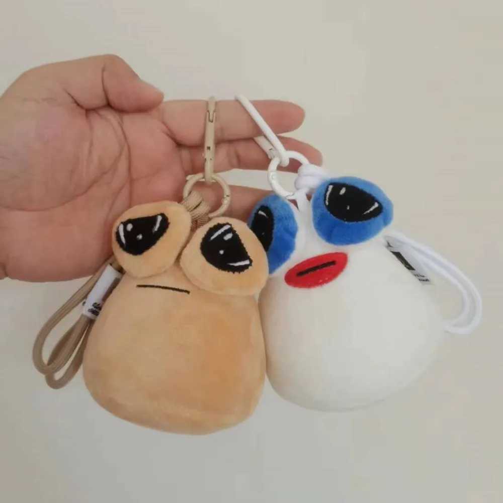 10cm Hot Game My Pet Alien Plush Keychains Furdiburb Emotion Alien Soft Toy Keyring Stuffed Animal Pou Doll Bag Pendant GiftsX241008