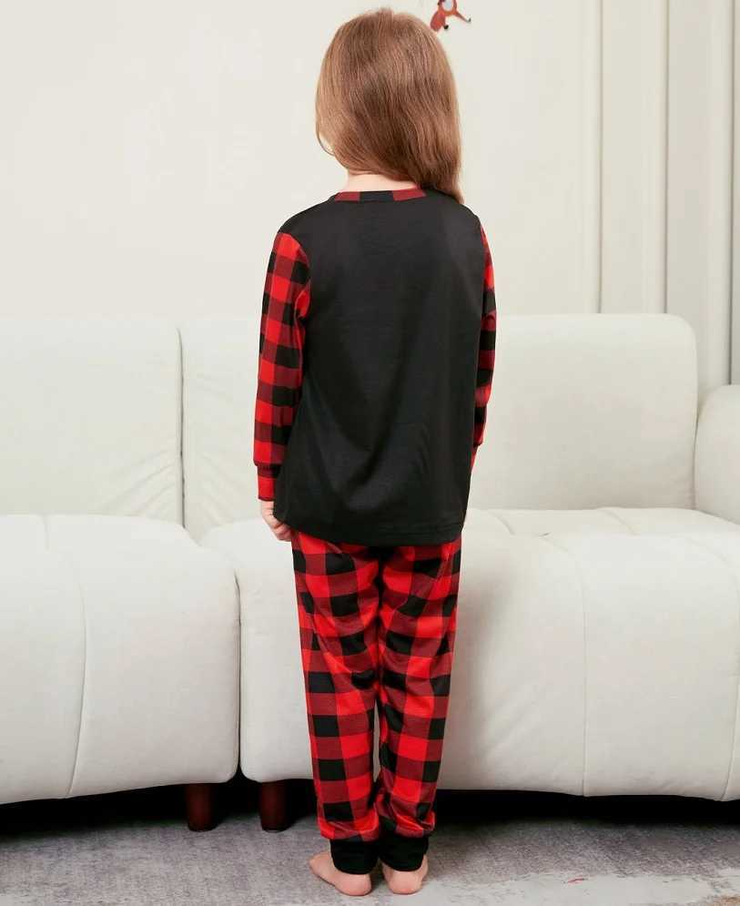 2025 Christmas Family Matching Pajamas Happy Christmas Deer Print Childrens Baby Clothing Top+Pants 2PCS Christmas Pajamas Dog Clothing W241008