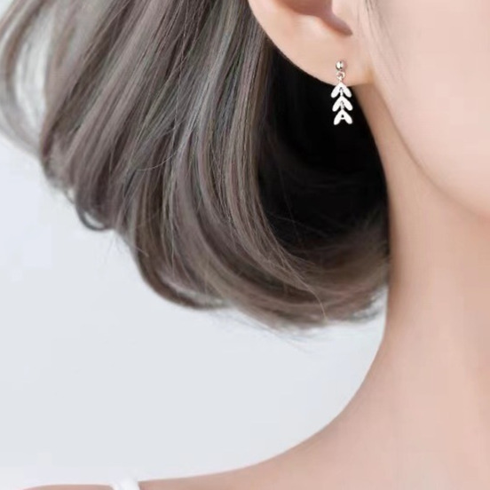 bean ear studs for women, 2024 new trendy and niche women's minimalist earrings