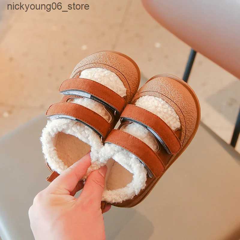 Boots Girls Shoes Winter Baby Boy Girl Boot Infant Shoe Child Plush Boot Comfortable Anti-Slippery Kid Casual Shoe Princess Plush Shoe L240910