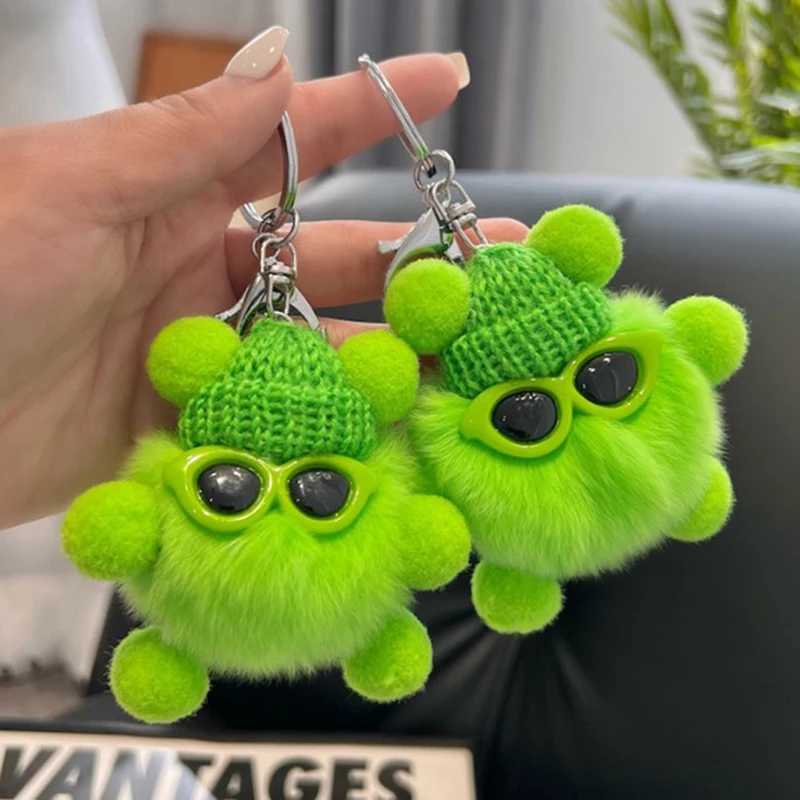 Mini Rex Rabbit Keychain Fluffy Key Chains Trinkets Pom Keychain Trinket Pompons KeychainsX241008